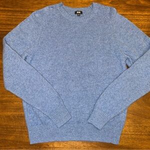 Uniqlo Wool Men's Heather Blue Crewneck Sweater Size M